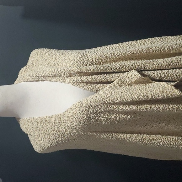 Patrizia Luca Drapey Glittery Stretch Open-Front Sweater Cardigan Medium - Picture 1 of 8